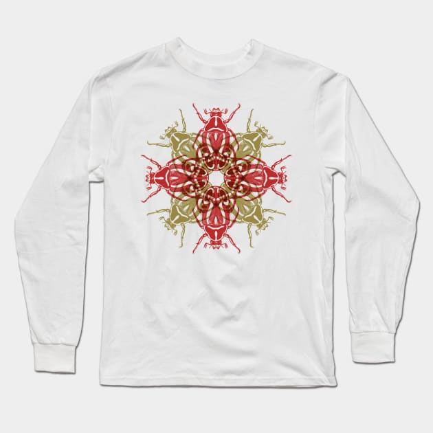 Beetle Mandala Long Sleeve T-Shirt by FITmedia